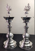 Pure Silver Peacock Lamp pair 565gm - By Mahita Collections